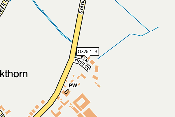 OX25 1TS map - OS OpenMap – Local (Ordnance Survey)