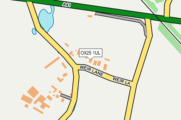 OX25 1UL map - OS OpenMap – Local (Ordnance Survey)