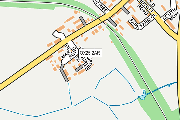 OX25 2AR map - OS OpenMap – Local (Ordnance Survey)