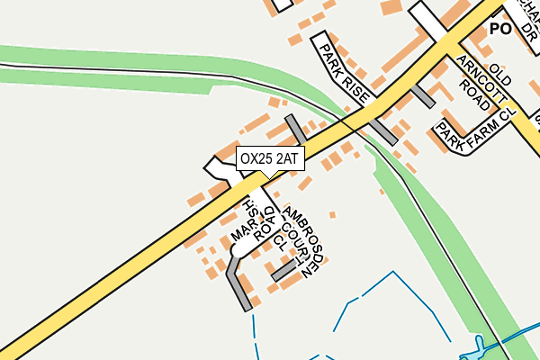 OX25 2AT map - OS OpenMap – Local (Ordnance Survey)