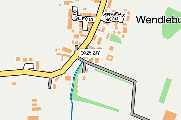 OX25 2JY map - OS OpenMap – Local (Ordnance Survey)