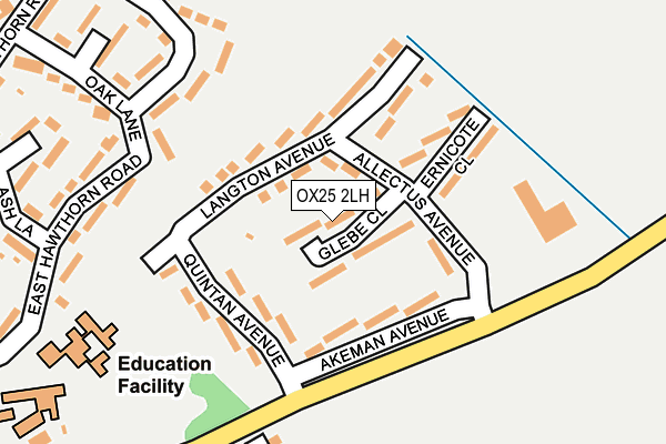 OX25 2LH map - OS OpenMap – Local (Ordnance Survey)