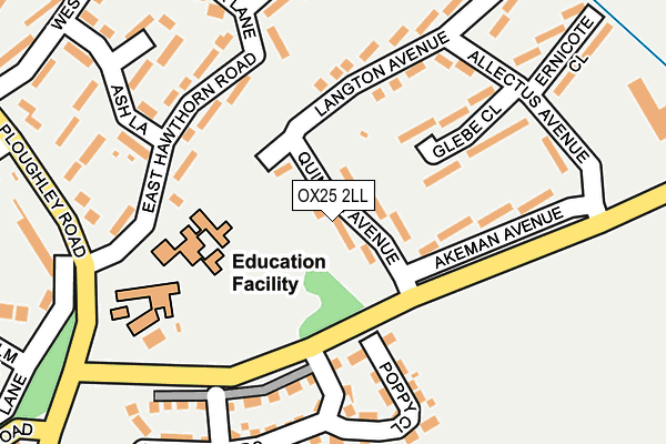 OX25 2LL map - OS OpenMap – Local (Ordnance Survey)