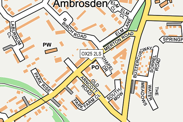 OX25 2LS map - OS OpenMap – Local (Ordnance Survey)