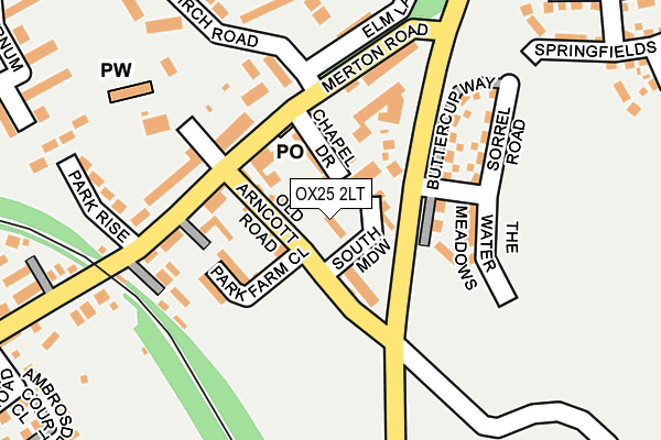 OX25 2LT map - OS OpenMap – Local (Ordnance Survey)