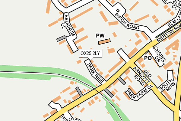 OX25 2LY map - OS OpenMap – Local (Ordnance Survey)