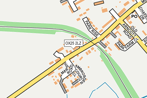 OX25 2LZ map - OS OpenMap – Local (Ordnance Survey)