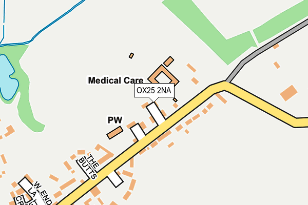 OX25 2NA map - OS OpenMap – Local (Ordnance Survey)