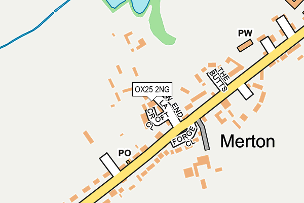 OX25 2NG map - OS OpenMap – Local (Ordnance Survey)