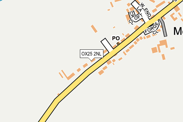 OX25 2NL map - OS OpenMap – Local (Ordnance Survey)