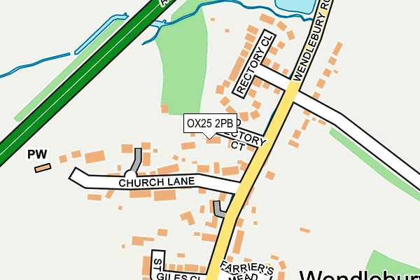 OX25 2PB map - OS OpenMap – Local (Ordnance Survey)