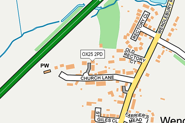 OX25 2PD map - OS OpenMap – Local (Ordnance Survey)