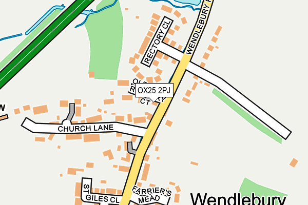 OX25 2PJ map - OS OpenMap – Local (Ordnance Survey)