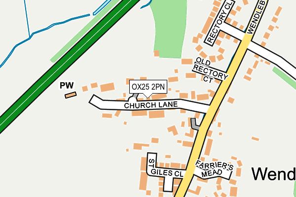 OX25 2PN map - OS OpenMap – Local (Ordnance Survey)