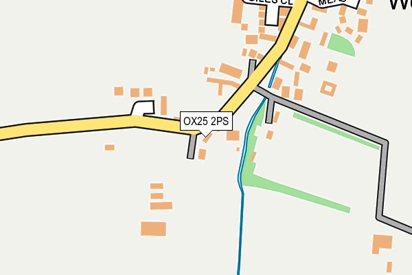 OX25 2PS map - OS OpenMap – Local (Ordnance Survey)