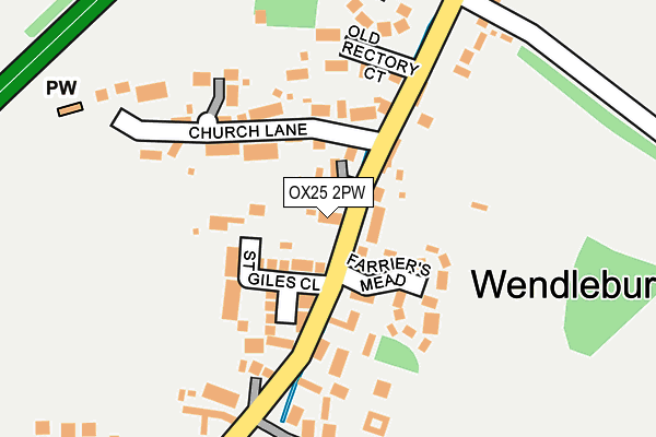 OX25 2PW map - OS OpenMap – Local (Ordnance Survey)