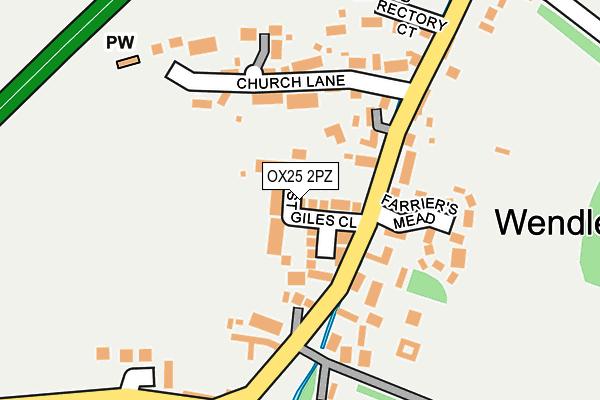 OX25 2PZ map - OS OpenMap – Local (Ordnance Survey)