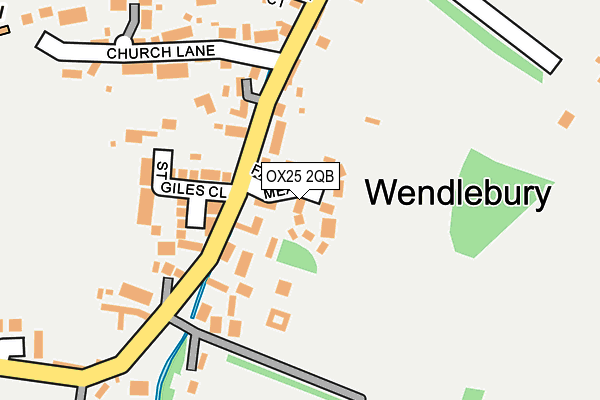 OX25 2QB map - OS OpenMap – Local (Ordnance Survey)