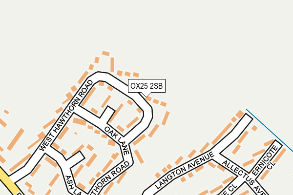 OX25 2SB map - OS OpenMap – Local (Ordnance Survey)