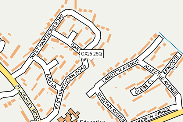 OX25 2SQ map - OS OpenMap – Local (Ordnance Survey)