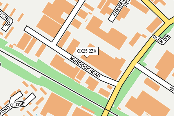 OX25 2ZX map - OS OpenMap – Local (Ordnance Survey)