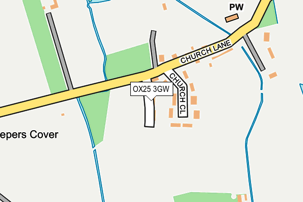 OX25 3GW map - OS OpenMap – Local (Ordnance Survey)