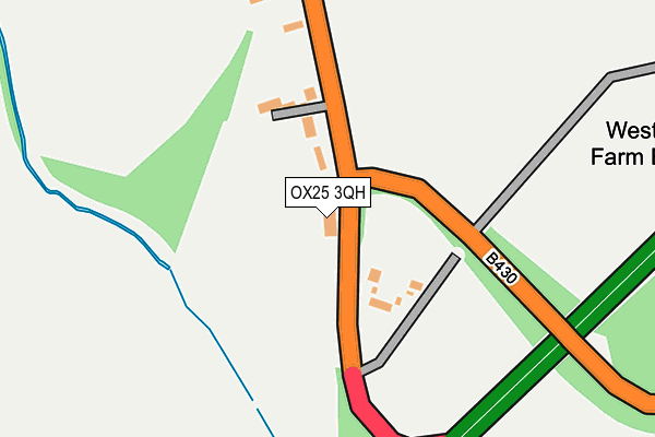 OX25 3QH map - OS OpenMap – Local (Ordnance Survey)