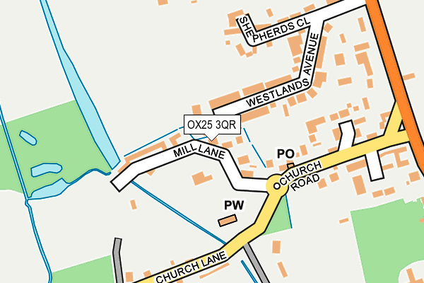 OX25 3QR map - OS OpenMap – Local (Ordnance Survey)