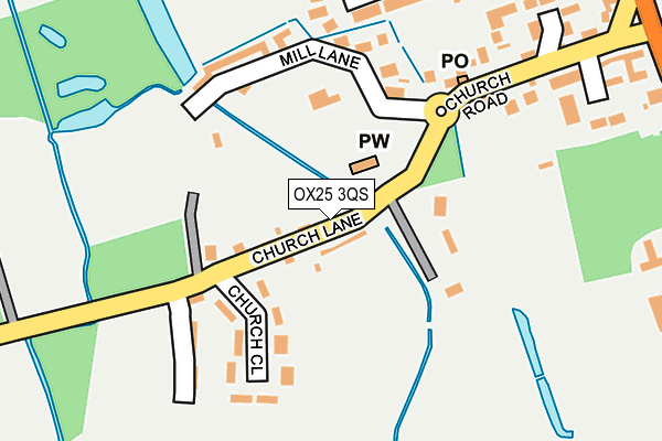 OX25 3QS map - OS OpenMap – Local (Ordnance Survey)