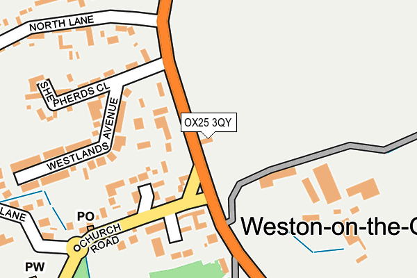 OX25 3QY map - OS OpenMap – Local (Ordnance Survey)