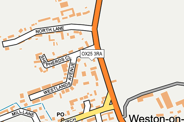 OX25 3RA map - OS OpenMap – Local (Ordnance Survey)