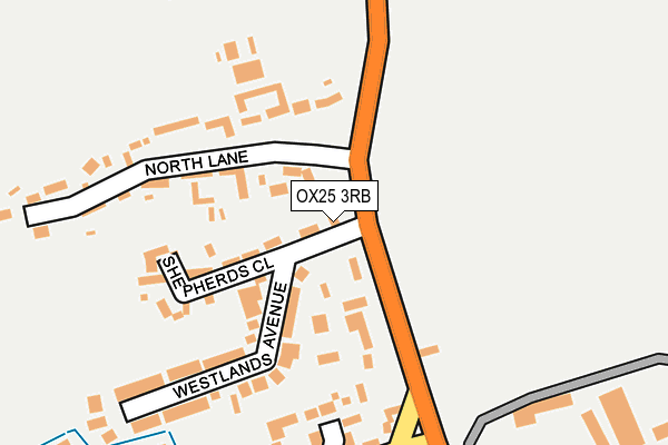 OX25 3RB map - OS OpenMap – Local (Ordnance Survey)