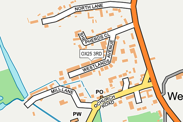 OX25 3RD map - OS OpenMap – Local (Ordnance Survey)