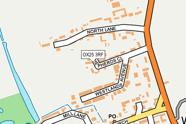 OX25 3RF map - OS OpenMap – Local (Ordnance Survey)