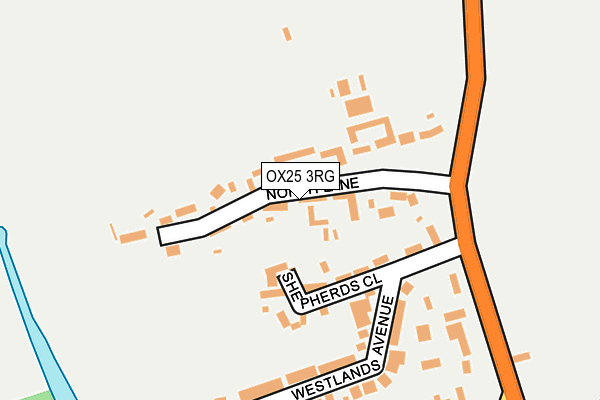 OX25 3RG map - OS OpenMap – Local (Ordnance Survey)