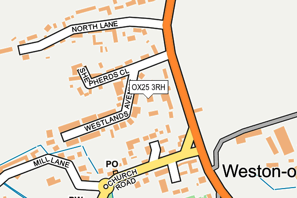 OX25 3RH map - OS OpenMap – Local (Ordnance Survey)