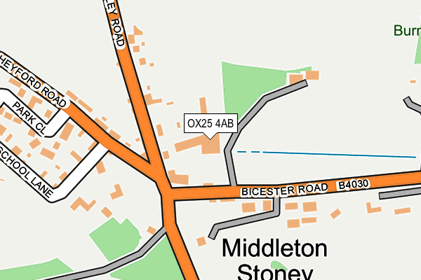 OX25 4AB map - OS OpenMap – Local (Ordnance Survey)