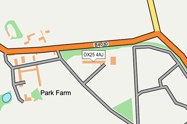 OX25 4AJ map - OS OpenMap – Local (Ordnance Survey)