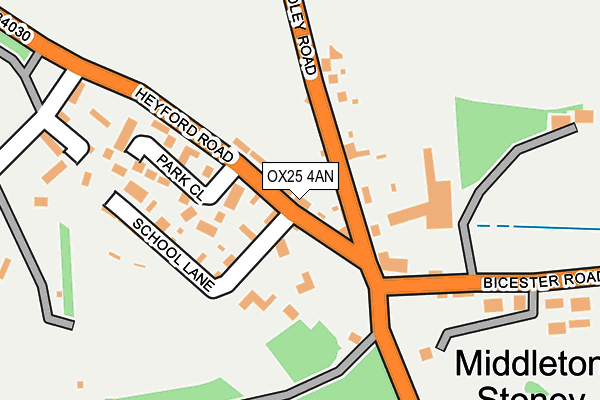 OX25 4AN map - OS OpenMap – Local (Ordnance Survey)