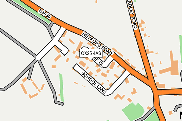 OX25 4AS map - OS OpenMap – Local (Ordnance Survey)