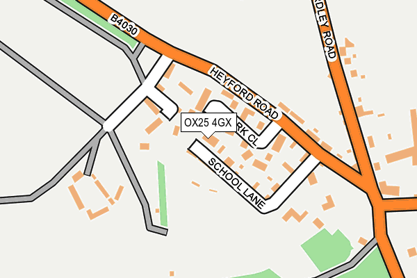 OX25 4GX map - OS OpenMap – Local (Ordnance Survey)