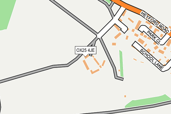 OX25 4JE map - OS OpenMap – Local (Ordnance Survey)