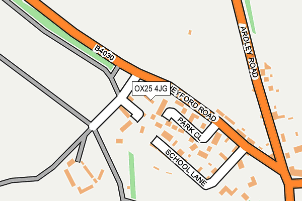 OX25 4JG map - OS OpenMap – Local (Ordnance Survey)