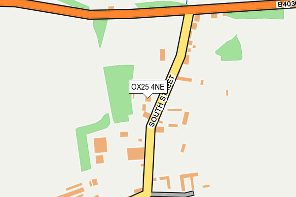 OX25 4NE map - OS OpenMap – Local (Ordnance Survey)