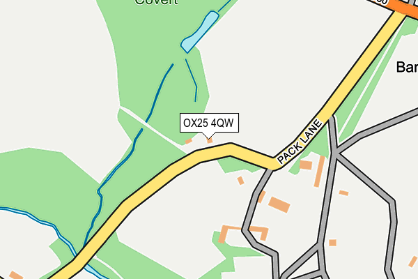 OX25 4QW map - OS OpenMap – Local (Ordnance Survey)