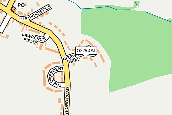 OX25 4SJ map - OS OpenMap – Local (Ordnance Survey)