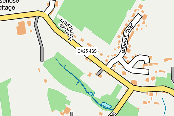 OX25 4SS map - OS OpenMap – Local (Ordnance Survey)