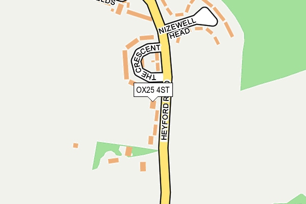 OX25 4ST map - OS OpenMap – Local (Ordnance Survey)