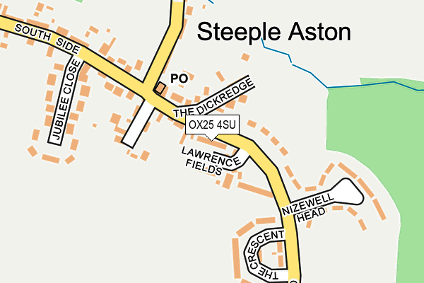 OX25 4SU map - OS OpenMap – Local (Ordnance Survey)