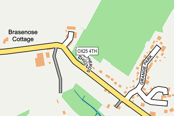 OX25 4TH map - OS OpenMap – Local (Ordnance Survey)